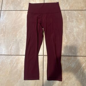 Garnet Lululemon Wunder Under Crop Leggings Size 6